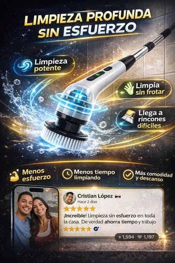 Cepillo de Limpieza Inalámbrico| Limpieza total sin esfuerzo