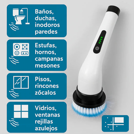 Cepillo de Limpieza Inalámbrico| Limpieza total sin esfuerzo